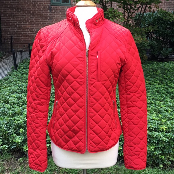 Zara Jackets & Blazers - Zara Red Quilted Jacket